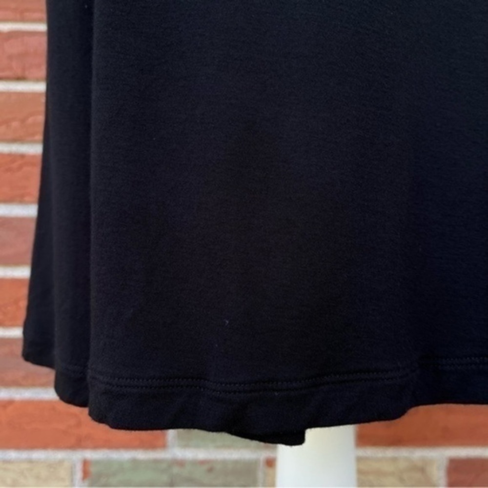 CAbi Cowl Neck Black Short Sleeve Mini Dress 👗 - Picture 6 of 8